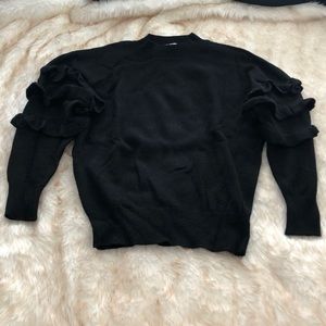 Ruffle sleeve sweater